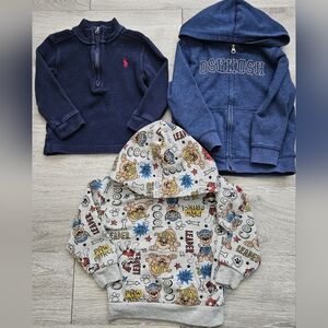 Boy's Paw Patrol Ralph Lauren Topa Size 2T 24Mo Hooded Sweatshirt OshKosh